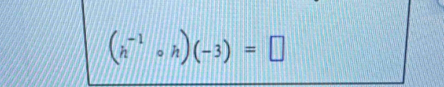 (h^(-1)circ h)(-3)=□