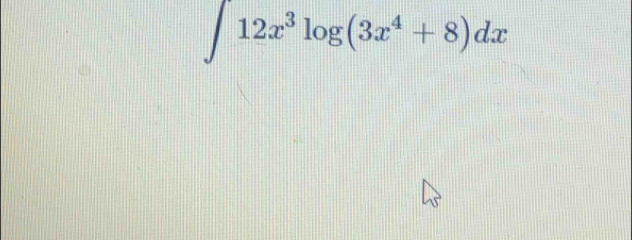 ∈t 12x^3log (3x^4+8)dx