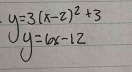 y=3(x-2)^2+3