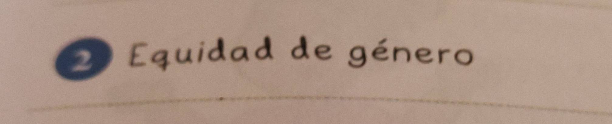 Equidad de género