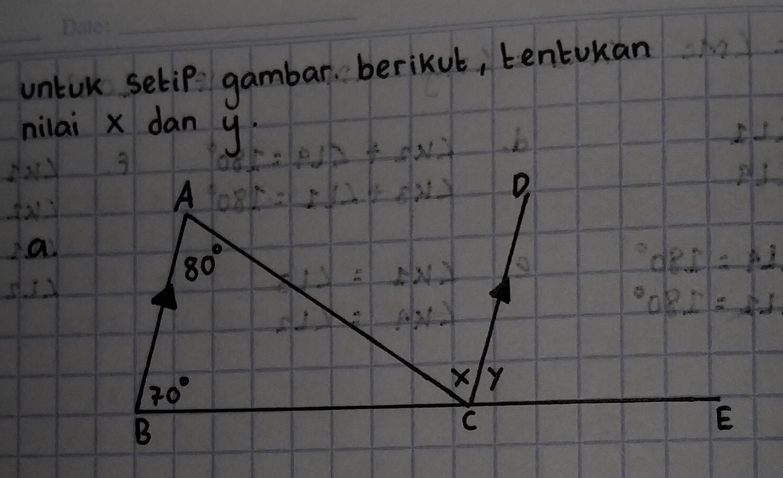 untak setip gambar berikub, tentouan
nilai x dan y
a.