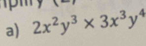 2x^2y^3* 3x^3y^4