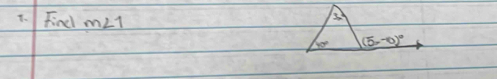 Find m∠ 1
3* 3
40° (5,-6)^circ 