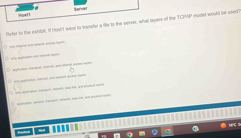 Solved: Host1 Server Refer to the exhibit. If Host1 were to transfer a ...