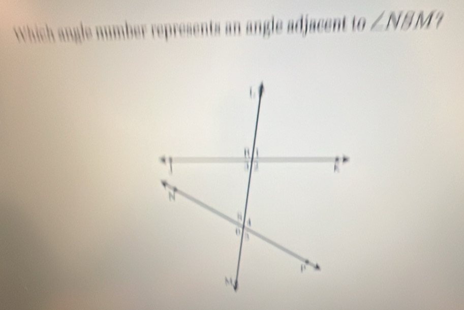 which angle adjacent to∠ NBM