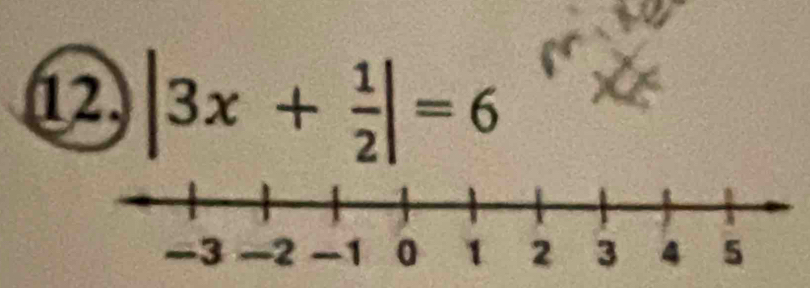 12 |3x+ 1/2 |=6