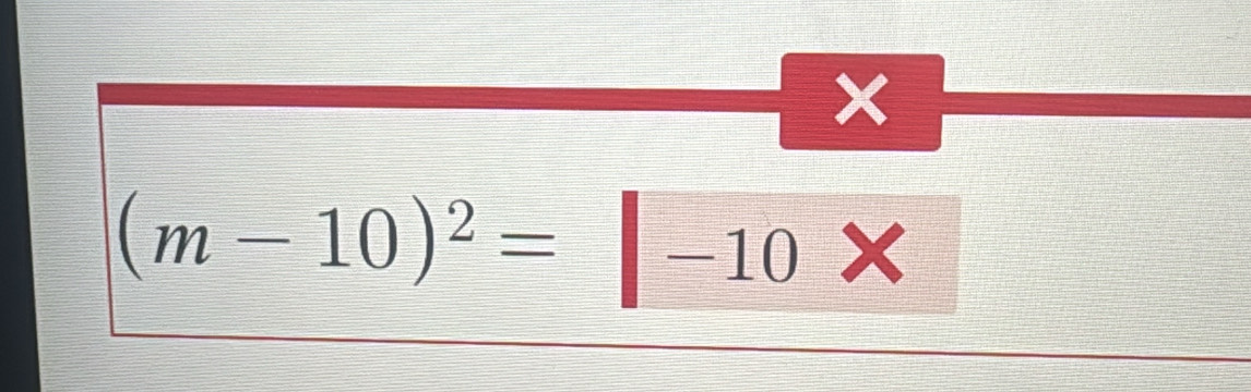 (m-10)^2=|-10*