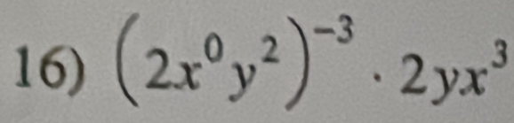 (2x^0y^2)^-3· 2yx^3