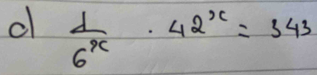  1/6^x · 42^x=343