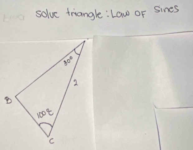 solvc triangle: Law or sines