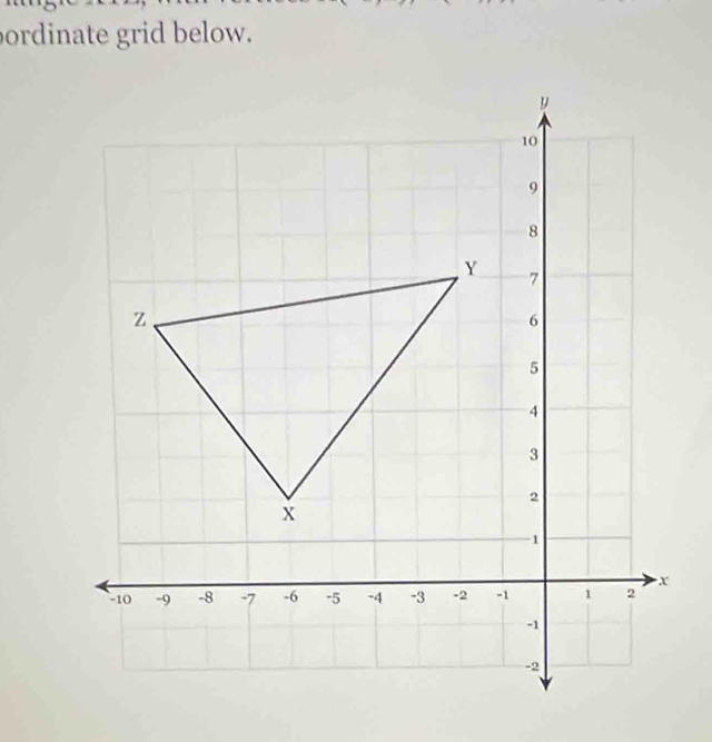 ordinate grid below.