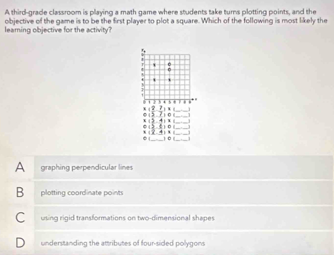 Solved: A third-grade classroom is playing a math game where students ...