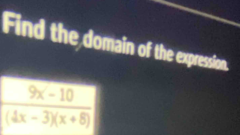 Find the domain of the expression.