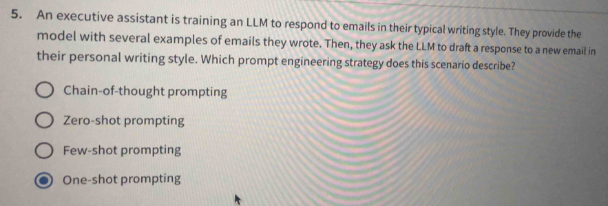 Solved: An executive assistant is training an LLM to respond to emails ...