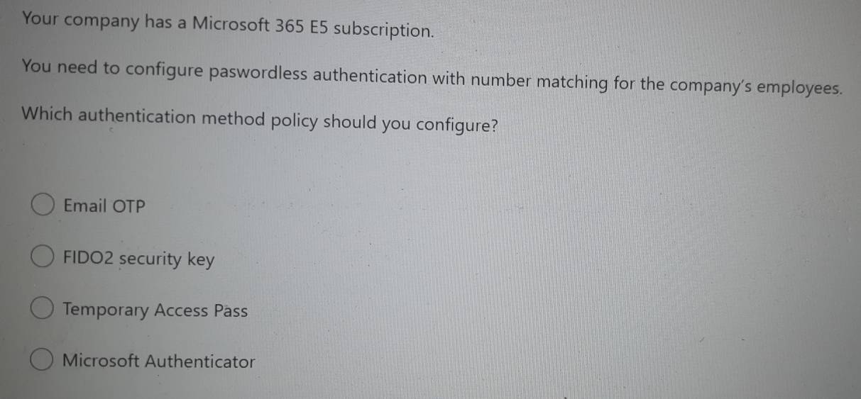 Solved: Your company has a Microsoft 365 E5 subscription. You need to ...