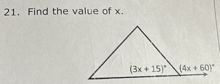 Find the value of x.