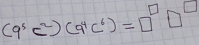 (9^5c^2)(9^4c^6)=□^(□)□^(□)