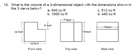 Solved: What is the volume of a 3-dimensional object with the ...