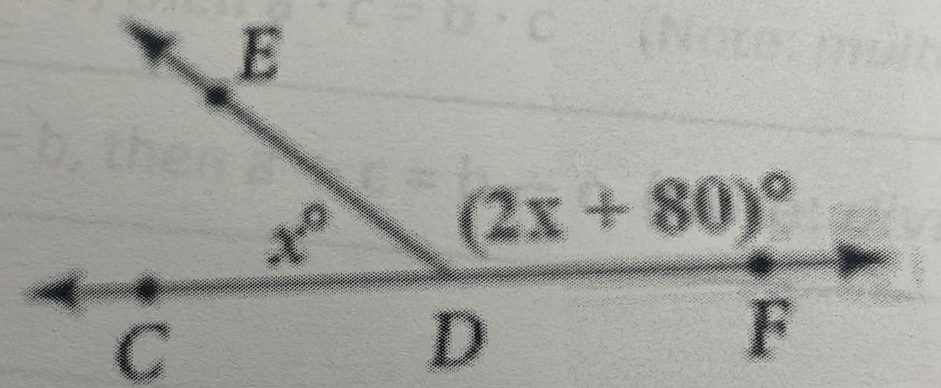 E
x°
(2x+80)^circ 
C
D
F