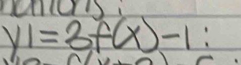 LlD i
y_1=3f(x)-1 :