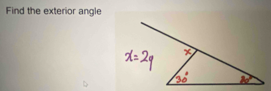 Find the exterior angle