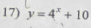 y=4^x+10