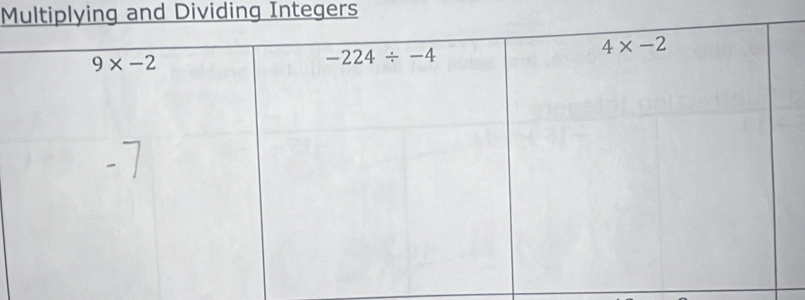 Ming and Dividing Integers