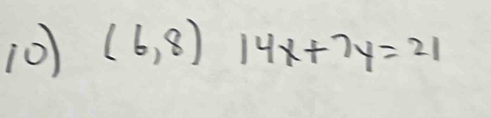 (6,8) 14x+7y=21