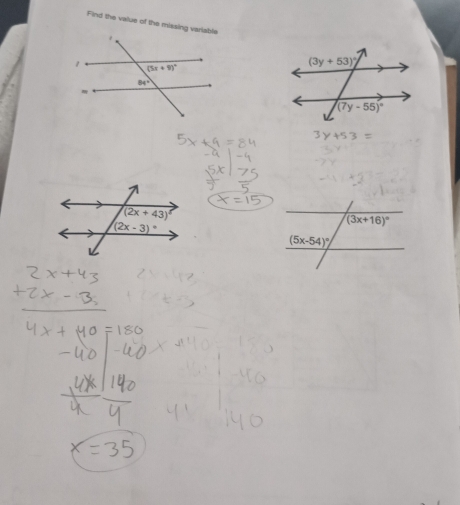 Find the value of the missing variable