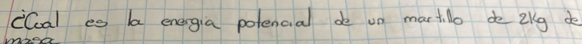 cCcal es ba energia polencial de un martio de ekg de