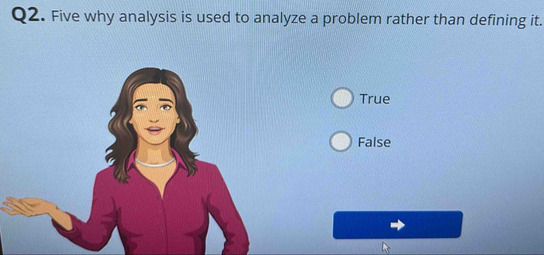 تم الحل:Five why analysis is used to analyze a problem rather than ...