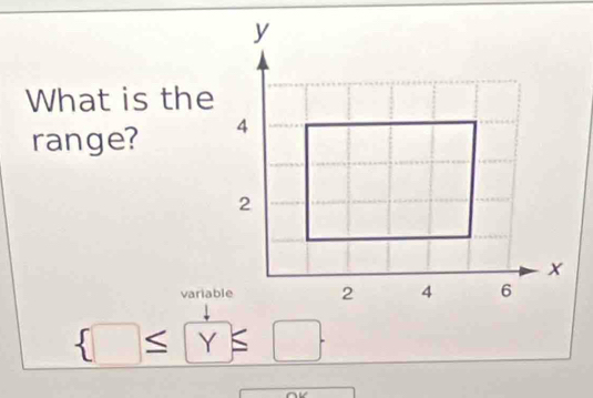 What is the 
range? 
variable
 □ ≤ Y≤ □ 