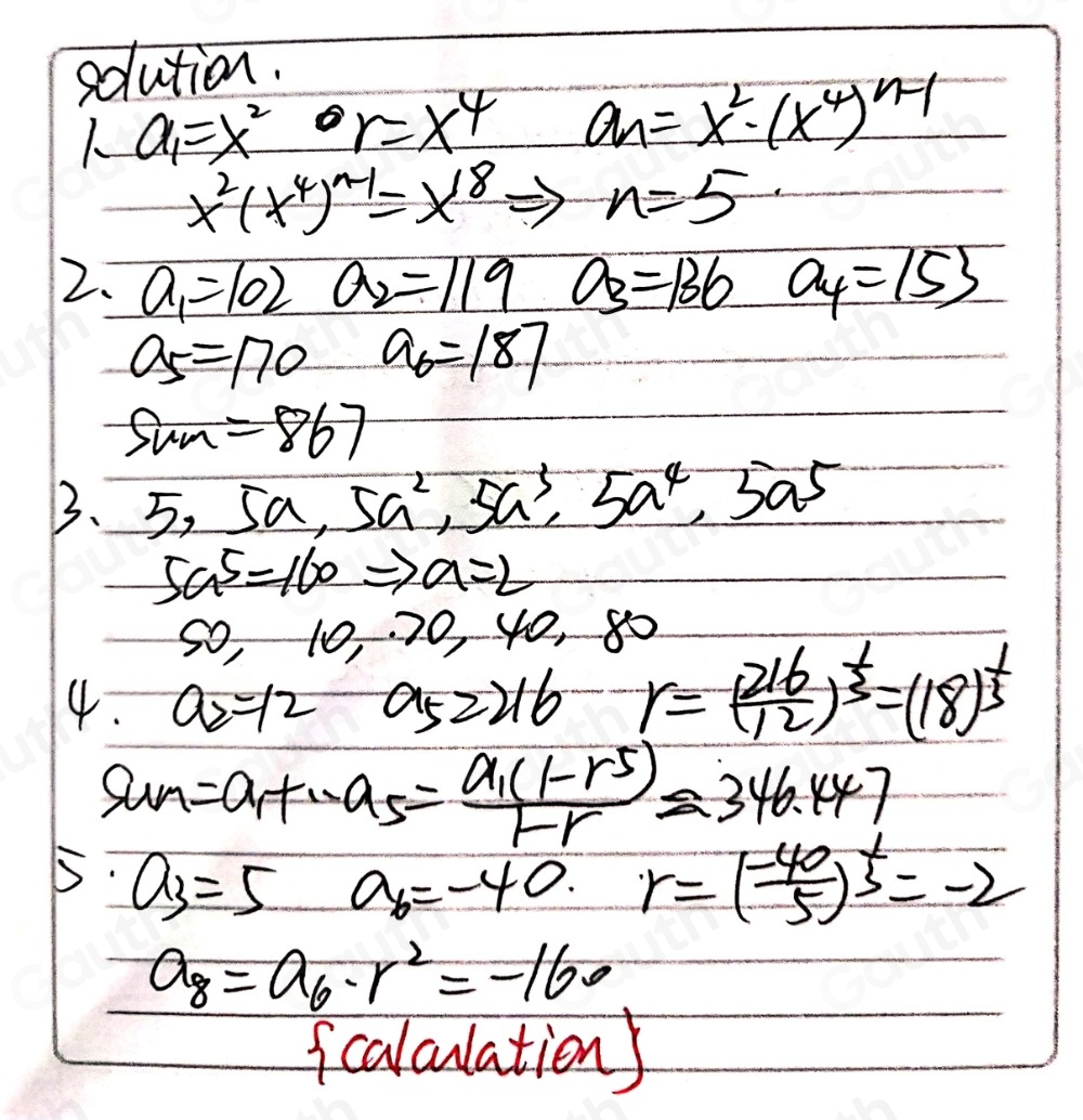 Solved: In a Geometric Progression, if the first term is x^2 and the ...