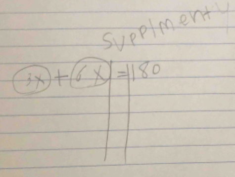 supprment
3x+6x=1180