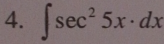 ∈t sec^25x· dx