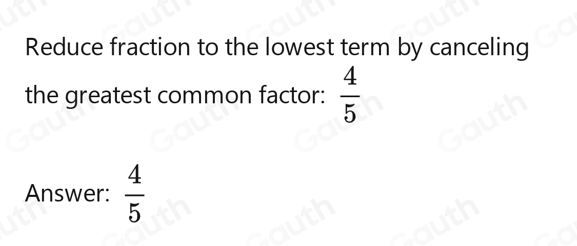 Solved: Simplify 80/100 as fully as possible [Math]