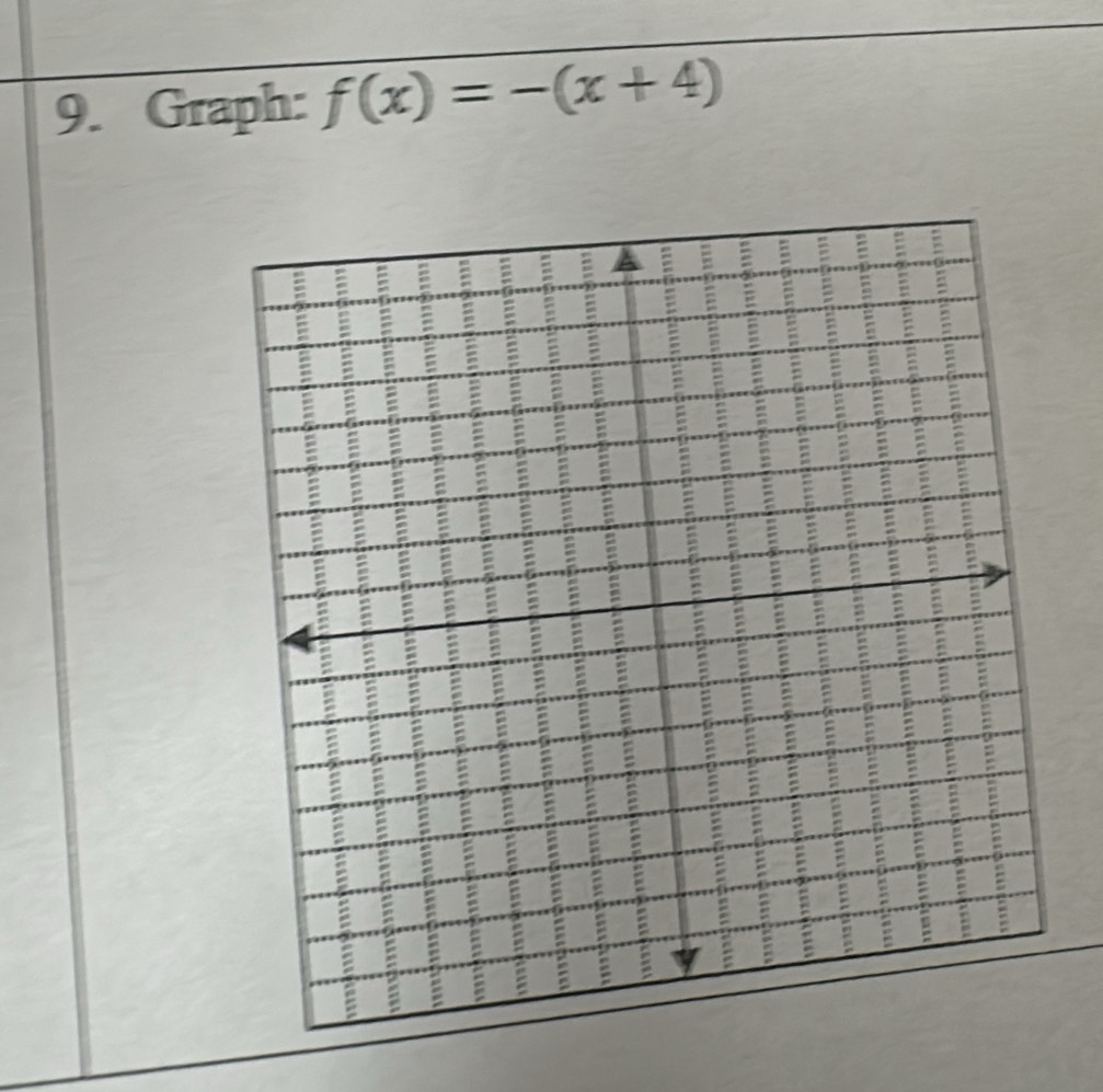 Graph: f(x)=-(x+4)