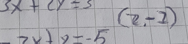 5x+cy=5
2x+2=-5^((2,-1))