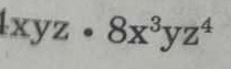 xyz· 8x^3yz^4