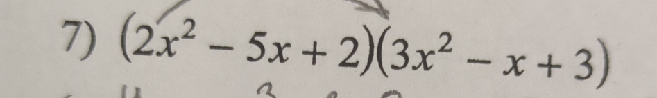 (2x^2-5x+2)(3x^2-x+3)