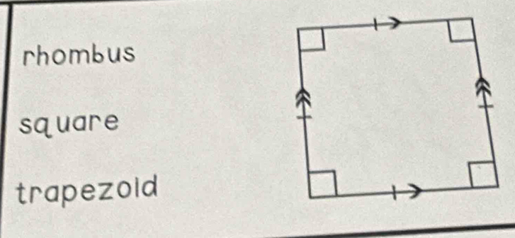 rhombus
square
trapezoid