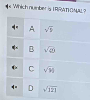 Which number is IRRATIONAL?