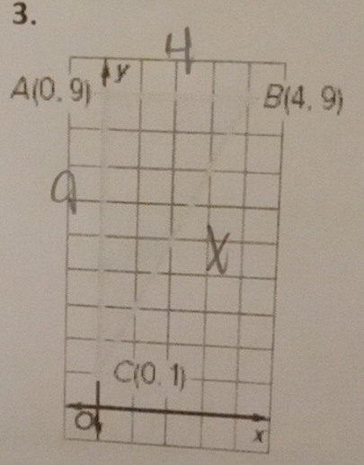 A(0.9) y
B(4,9)
o
X