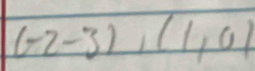 (-2-3), (1,0)