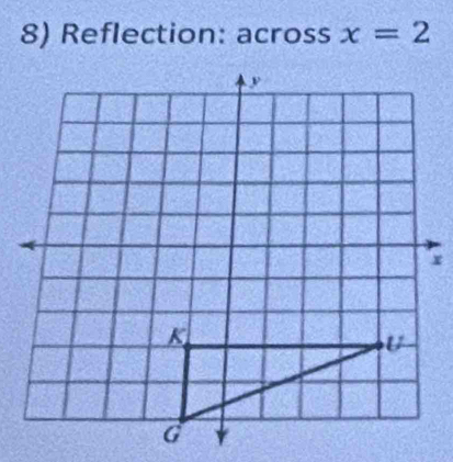 Reflection: across x=2