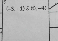 F
(-3,-1) g (0,-4)