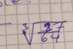 sqrt[3](frac 37)64