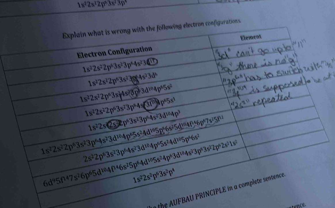 1s^22s^22p^63s^23p^4
ns.
he   U    AU