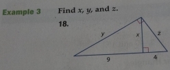 Example 3 Find x, y, and z. 
18.