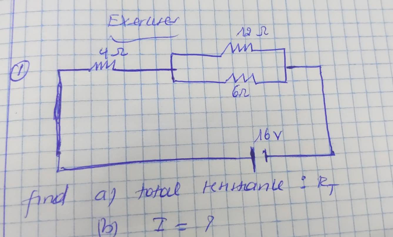 ① 
find as total reninance R 
()
I=9